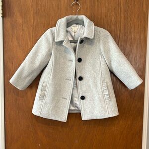 J.Crew Factory Crewcuts Girls Size 3 light grey wool coat